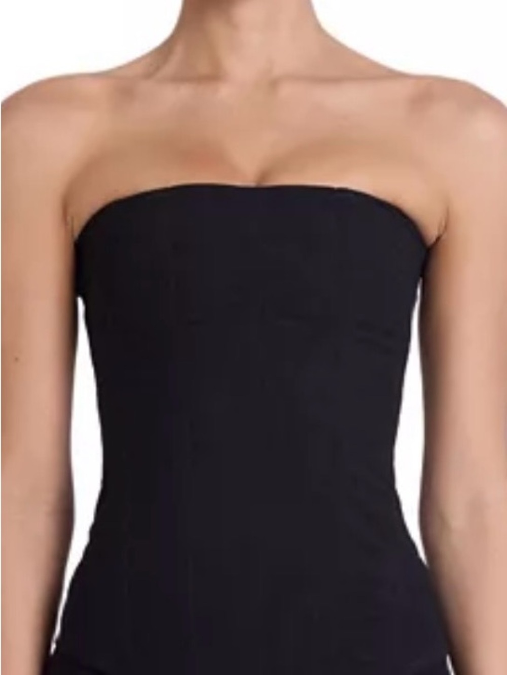 Strapless Sexy Black Mesh Tube Top Bustier Corset with Structured Boning